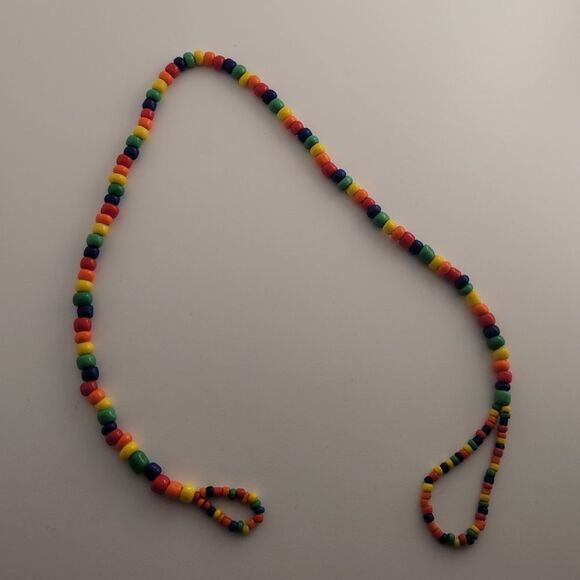 Colorful Beaded Rainbow Bracelet Ring Combo - Picture 3 of 3